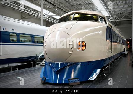 Japon, île de Honshu, Chubu, Aichi, Nagoya, le musée du chemin de fer SCMaglev et le parc ferroviaire, le Shinkansen 0 Banque D'Images