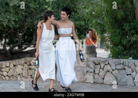 Récital de concert d'Anna Ferrer et Clara Fiol, consolation, Sant Joan, 'la Lluna en vers', Majorque, Îles Baléares, Espagne Banque D'Images