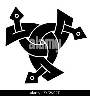 Design scandinave viking. Triple corne d'Odin Illustration de Vecteur