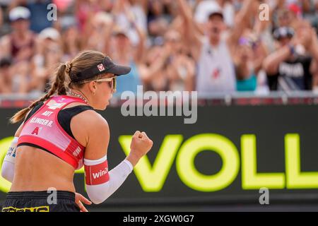 Vienne, Autriche. 10 juillet 2024. VIENNE, AUTRICHE - 10 JUILLET : Ronja Klinger d'Autriche lors du A1 Beachvolleyball Vienne au Heumarkt le 10 juillet 2024 à Vienne, Autriche.240709 SEPA 01 014 - 20240710 PD5529 crédit : APA-PictureDesk/Alamy Live News Banque D'Images