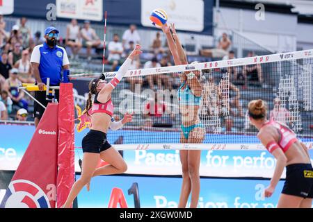 Vienne, Autriche. 10 juillet 2024. VIENNE, AUTRICHE - 10 JUILLET : Ronja Klinger d'Autriche lors du A1 Beachvolleyball Vienne au Heumarkt le 10 juillet 2024 à Vienne, Autriche.240709 SEPA 01 025 - 20240710 PD5517 crédit : APA-PictureDesk/Alamy Live News Banque D'Images