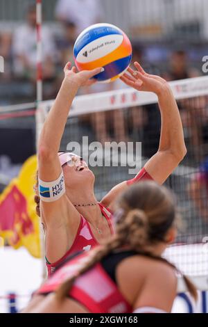 Vienne, Autriche. 10 juillet 2024. VIENNE, AUTRICHE - 10 JUILLET : Dorina Klinger d'Autriche lors du A1 Beachvolleyball Vienne au Heumarkt le 10 juillet 2024 à Vienne, Autriche.240709 SEPA 01 008 - 20240710 PD5537 crédit : APA-PictureDesk/Alamy Live News Banque D'Images