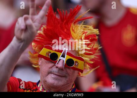 Munich, Allemagne. 09 juillet 2024. Supporter de l'Espagne lors de la demi-finale de l'UEFA Euro 2024 entre l'Espagne et la France au Munich Football Arena le 9 juillet 2024 à Munich, Allemagne . Crédit : Marco Canoniero/Alamy Live News Banque D'Images