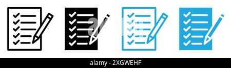 Contour de vecteur de signe de logo d'icône de planification en noir et blanc Illustration de Vecteur