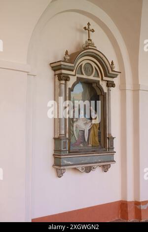 21 04 23 ; Swieta Lipka polychromie colorée dans le Saint Sanctuaire de la basilique Marie dédiée à la Bienheureuse Vierge Marie Swieta Lipka. Pologne Banque D'Images