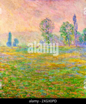 Prairie à Giverny, 1888 (peinture) par l'artiste Monet, Claude (1840-1926) Français. Illustration de Vecteur