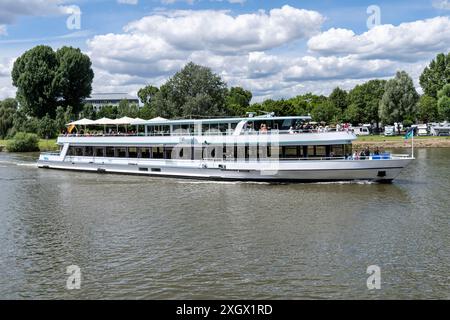 Gilles excursion bateau Augusta sur la Moselle à Coblence, Allemagne Banque D'Images