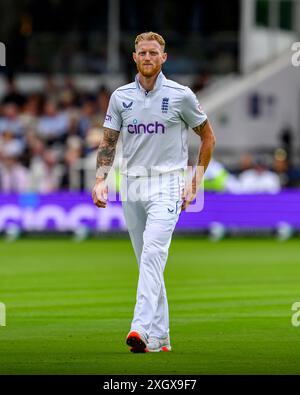 LONDRES, ROYAUME-UNI. 10 juillet, 24. Ben Stokes d'Angleterre lors du 1er match de test Rothesay Men vs West Indies au Lord's Cricket Ground le mercredi 10 juillet 2024 à LONDRES EN ANGLETERRE. Crédit : Taka Wu/Alamy Live News Banque D'Images