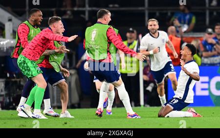 Fussball, UEFA EURO 2024 in Deutschland, Halbfinale, Niederlande, Royaume-Uni. , . (Photo de Witters/Sipa USA) crédit : Sipa USA/Alamy Live News Banque D'Images