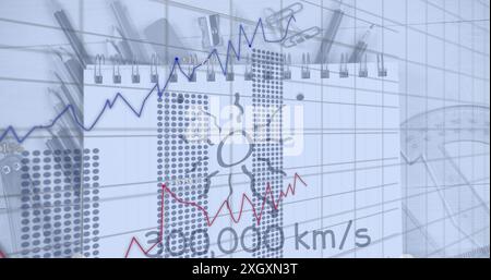 Image du traitement des données financières par rapport aux formules mathématiques Banque D'Images
