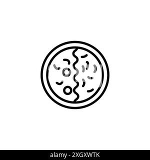 Contour de vecteur de signe de logo d'icône de Kare raisu en noir et blanc Illustration de Vecteur