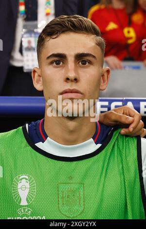 Munich, Allemagne. 9 juillet 2024. Fermin Lopez (ESP) Football/Football : 'UEFA European Championship Germany 2024' demi-finale match entre Espagne 2-1 France au Munich Football Arena de Munich, Allemagne . Crédit : Mutsu Kawamori/AFLO/Alamy Live News Banque D'Images