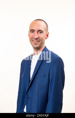 Bruxelles, Belgique. 10 juillet 2024. Robin Tonniau du PVDA pose lors d'une séance photo, mercredi 10 juillet 2024, à la Chambre du parlement fédéral à Bruxelles. BELGA PHOTO KURT DESPLENTER crédit : Belga News Agency/Alamy Live News Banque D'Images