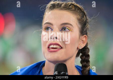 Yaroslava Mahuchikh, d’Ukraine, participe à la finale féminine de saut en hauteur aux Championnats d’Europe d’athlétisme, troisième jour, Athlétisme, Stadio Olimpico Banque D'Images