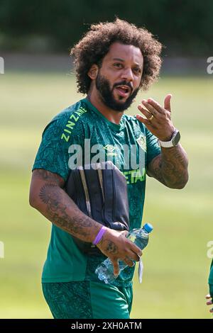 LIMA, PÉROU - 2 AVRIL : Marcelo Vieira pendant la session de formation Fluminense à la Villa Deportiva Nacional. (Photo de Martín Fonseca) Banque D'Images