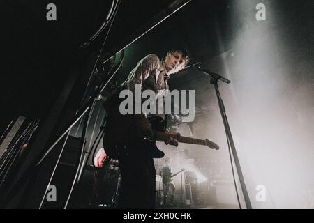 Copenhague, Danemark. 10 juillet 2024. Le groupe de rock argentin Babasonicos donne un concert au Pumpehuset à Copenhague. Banque D'Images