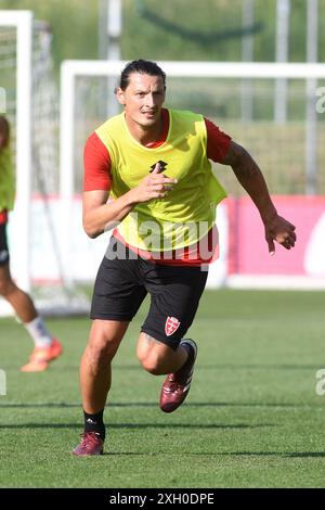 Ponte Di Legno, Italie. 10 juillet 2024. Le Milan Djuric de Monza lors d'une séance d'entraînement à Ponte di Legno, Italie - mercredi 20 juillet 2024. Sport - Soccer, (photo AC Monza/LaPresse par Studio Buzzi) crédit : LaPresse/Alamy Live News Banque D'Images