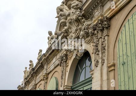 Plan détaillé du pavillon allemand du Zwinger à Dresde, Saxe, Allemagne Banque D'Images