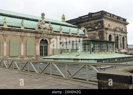 Plan détaillé du pavillon allemand du Zwinger à Dresde, Saxe, Allemagne Banque D'Images