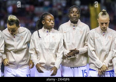 Oceane Hurtre, Manssita Traore, Thiniba Samoura et Jade le Guilly, de France, lors de la Coupe du monde féminine U-20 de la FIFA, Costa Rica match France - Canada o Banque D'Images