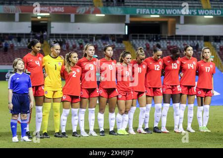 Jade Rose, gardienne Anna Karpenko, Zoe Burns, Mia Pante, Sonia Walk, Miya Grant, Kaila Novak, Vivianne Bessette, Simi Awujo, Brooklyn Courtnall et Banque D'Images