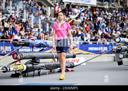 Paris, France. 07 juillet 2024. Renaud Lavillenie lors du Meeting de Paris Wanda Diamond League 2024 le 7 juillet 2024 au stade Charlety à Paris. Photo de Victor Joly/ABACAPRESS. COM Credit : Abaca Press/Alamy Live News Banque D'Images