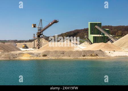 Un gravier travaille en Bavière Banque D'Images
