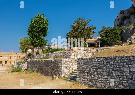 À l'ancienne forteresse de Kerkyra, Corfou Banque D'Images