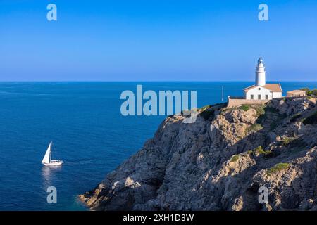 Phare de Capdepera près de Cala Rajada, Majorque, Espagne Banque D'Images