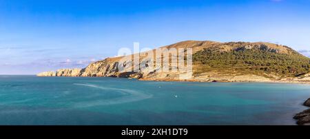 Panorama de la baie de Cala Mesquida, Majorque Banque D'Images