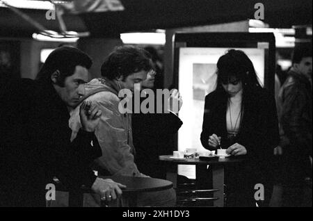 Gérard Lanvin, Vincent Lindon, Béatrice dalle sur le tournage de 'la belle histoire', réalisé par Claude Lelouch, filmé en 1991 et sorti en salles en 1992. Banque D'Images