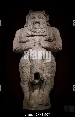 Statue de Dieu Bes, Musée archéologique, Istanbul, Turquie Banque D'Images