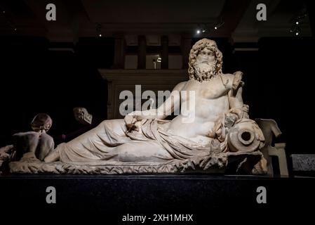 Statue d'Oceanus, IIe siècle après JC d'Éphèse, Musée archéologique, Istanbul, Turquie Banque D'Images