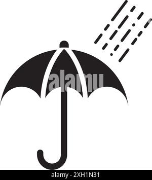 conception de logo d'illustration vectorielle d'icône de parapluie Illustration de Vecteur