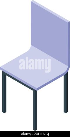Illustration d'une chaise simple avec un dossier incurvé, parfait pour les designs d'intérieur minimalistes Illustration de Vecteur