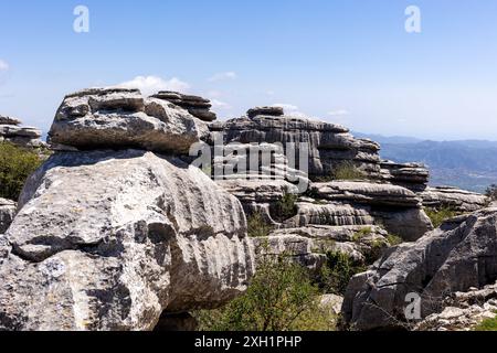 Parc national El Torcal de Antequera, Andalousie, Espagne Banque D'Images