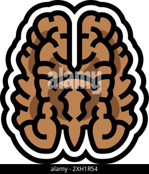 illustration vectorielle d'icône de couleur alimentaire de produit sans allergène de noix d'arbre Illustration de Vecteur