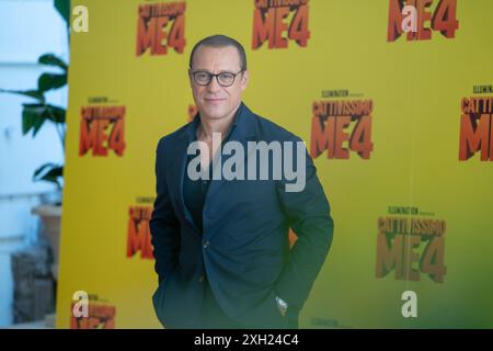 Stefano Accorsi participe à la photoconférence du film ''Cattivissimo me 4'' à l'Hôtel Hassler à Rome, Italie, le 11 juillet 2024. (Photo de Luca Carlino/NurPhoto) crédit : NurPhoto SRL/Alamy Live News Banque D'Images