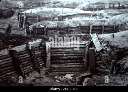 Petersburg, va Etats-Unis 9/1987. Champ de bataille de Petersbourg : siège du 6/9/1864 au 3/25/1865. 9 mois, 2 semaines et 2 jours. Victoire de l'Union par le général Grant sur le général Lee. Nombre estimé de victimes: 42 000 Union et 28 000 Confederate. Banque D'Images