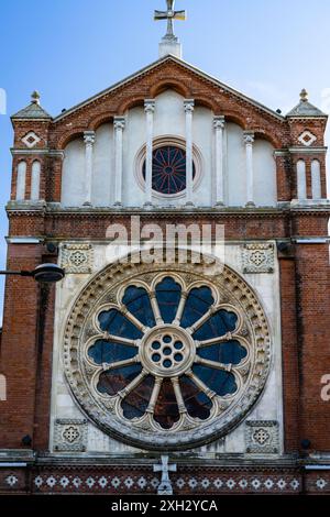 Détail de St. Cathédrale catholique Joseph ou Catedrala SF. Iosif à Bucarest, Roumanie Banque D'Images