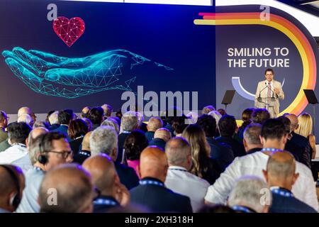 Torino, Italie. 11 juillet 2024. Olivier Francois, PDG de la marque FIAT &amp ; Stellantis Global CMO lors de l'anniversaire de Fiat 125 à Turin, Italie - jeudi 11 juillet 2024 - Motors - ( photo Mauro Ujetto/LaPresse ) crédit : LaPresse/Alamy Live News Banque D'Images