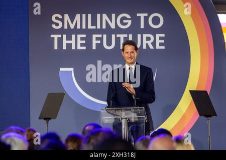 Torino, Italie. 11 juillet 2024. John Elkann, Président de Stellantis lors de l'anniversaire de Fiat 125 à Turin, Italie - jeudi 11 juillet 2024 - Motors - ( photo Mauro Ujetto/LaPresse ) crédit : LaPresse/Alamy Live News Banque D'Images