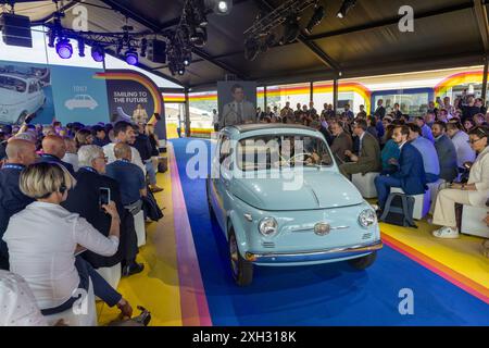 Torino, Italie. 11 juillet 2024. Olivier Francois, PDG de la marque FIAT &amp ; Stellantis Global CMO lors de l'anniversaire de Fiat 125 à Turin, Italie - jeudi 11 juillet 2024 - Motors - ( photo Mauro Ujetto/LaPresse ) crédit : LaPresse/Alamy Live News Banque D'Images