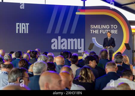 Torino, Italie. 11 juillet 2024. John Elkann, Président de Stellantis lors de l'anniversaire de Fiat 125 à Turin, Italie - jeudi 11 juillet 2024 - Motors - ( photo Mauro Ujetto/LaPresse ) crédit : LaPresse/Alamy Live News Banque D'Images