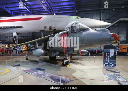 BAE Harrier GR9A, Hall 4, Royal Navy Fleet Air Arm Museum, RNAS Yeovilton, Ilchester, Somerset, Angleterre, grande-Bretagne, Royaume-Uni, Europe Banque D'Images