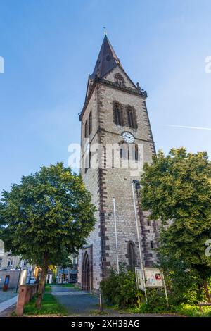 Warburg : Church : Johannes Baptist, Square Markt in Teutoburger Wald, Nordrhein-Westfalen, Rhénanie du Nord-Westphalie, Allemagne Banque D'Images