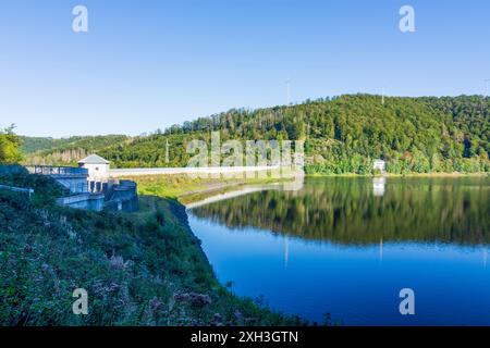 Bad Lauterberg im Harz : réservoir Odertalsperre de la rivière Oder dans le Harz, basse-Saxe, Allemagne Banque D'Images