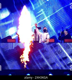 Québec, Canada. 10 juillet 2024. Alan Walker se produit le jour 7 du Festival d'été de Québec le 10 juillet 2024 à Québec, Québec. Photo : C Flanigan/imageSPACE crédit : Imagespace/Alamy Live News Banque D'Images