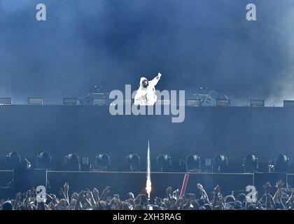 Québec, Canada. 10 juillet 2024. Alan Walker se produit le jour 7 du Festival d'été de Québec le 10 juillet 2024 à Québec, Québec. Photo : C Flanigan/imageSPACE/SIPA USA crédit : SIPA USA/Alamy Live News Banque D'Images