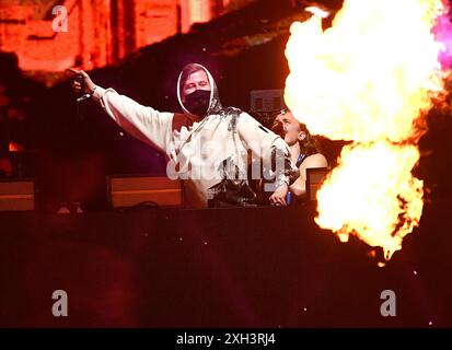 Québec, Canada. 10 juillet 2024. Alan Walker se produit le jour 7 du Festival d'été de Québec le 10 juillet 2024 à Québec, Québec. Photo : C Flanigan/imageSPACE/SIPA USA crédit : SIPA USA/Alamy Live News Banque D'Images